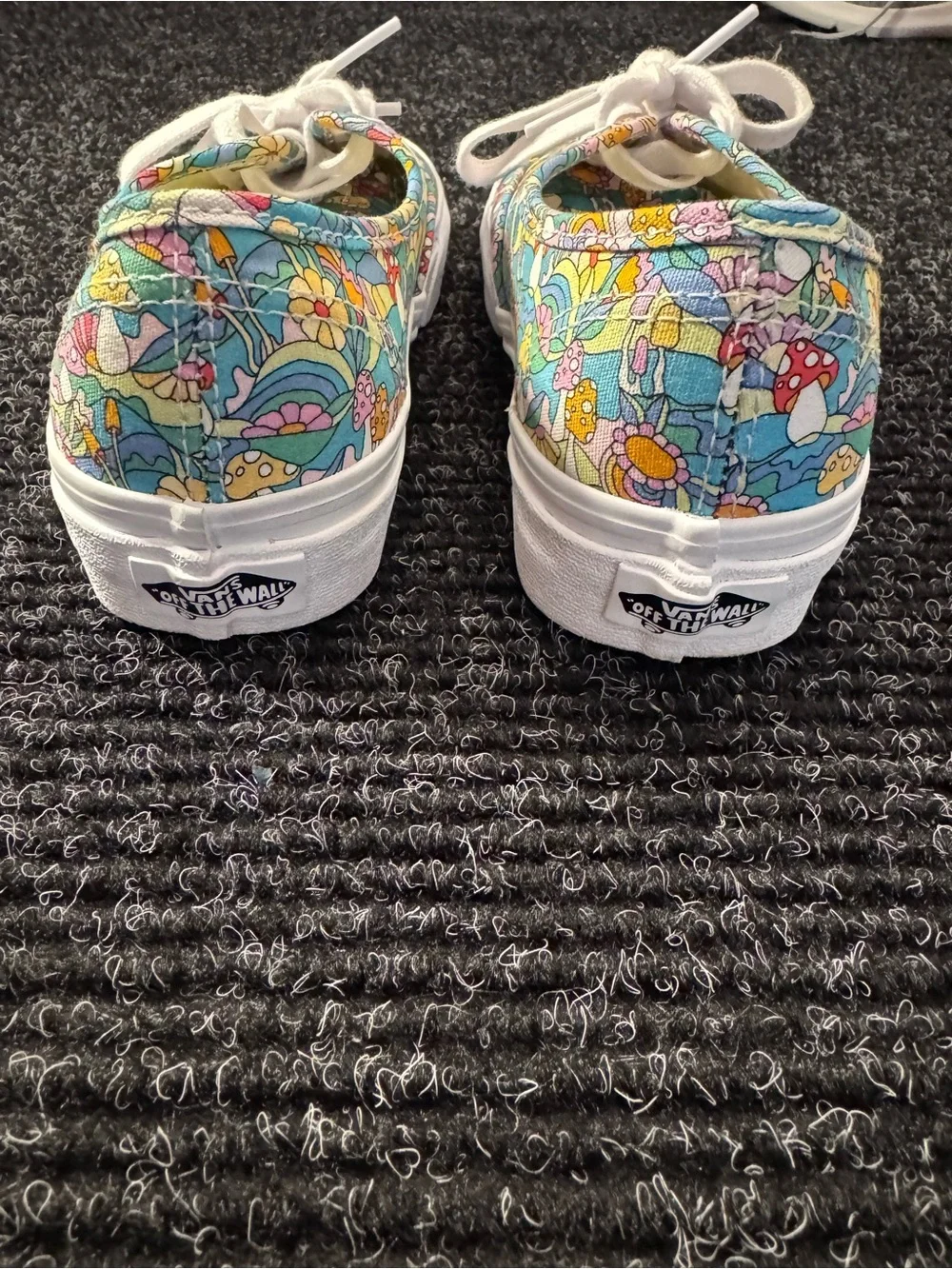 Vans Low Top Psychedelic Whimsical Mushroom Floral Enchanted Shoes Size 5.5 W/4M